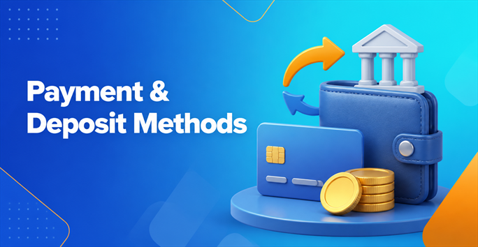 Payment and deposit methods illustration
